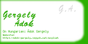 gergely adok business card