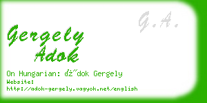 gergely adok business card